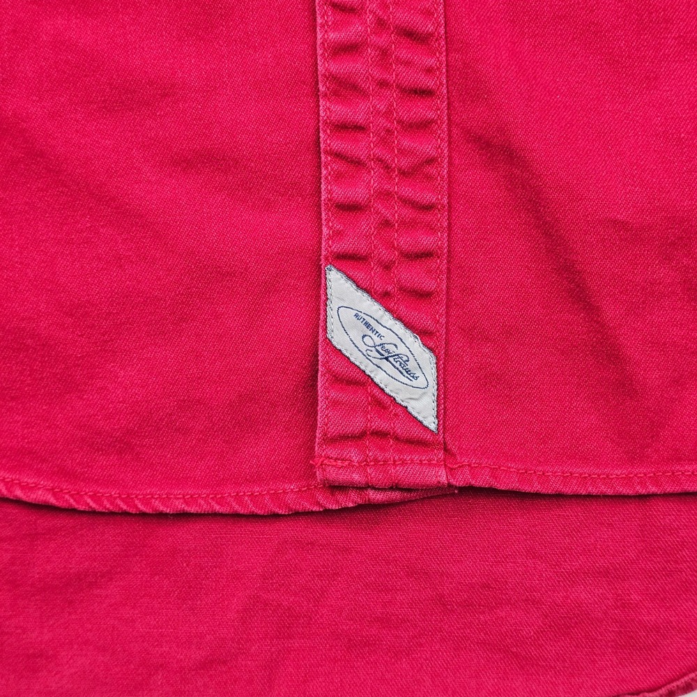 Levi's Button Down Shirt Mens XL Red Canvas Workwear Utility Vintage Western - Picture 9 of 9